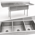Thumbnail image #3 for Eagle Group BlendPort® BPFE Series Economy 3-Compartment Sink with Dual 24-Inch Drainboards