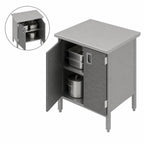 Thumbnail image #3 for John Boos EBHS4-3096 Enclosed Stainless Steel Work Table with Hinged Cabinet Doors, 96 x 30 Inches, 14-Gauge 300 Series Flat Top