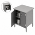 Thumbnail image #3 for John Boos Enclosed Work Table with Cabinet Base and Hinged Doors, 96 x 30 Inches, 14-Gauge 300 Series Stainless Steel Flat Top