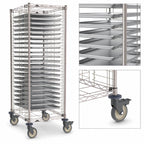 Thumbnail image #3 for Metro RE1K4S Mobile Wire End-Load Bun Pan Rack, 40-Pan Capacity, 18 x 26-Inch Pans, 1-1/2-Inch Centers, Brite Zinc