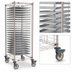 Thumbnail image #3 for Metro Mobile Wire End-Load Bun Pan Rack, 40-Pan Capacity, 23.25 x 28.75 x 69 Inches, Brite Zinc Finish