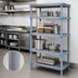 Thumbnail image #3 for Quantum Millenia 24-Inch Wide x 21-Inch Deep x 62-Inch High Polymer Starter Shelving Unit, Gray, 2,000 lb Capacity