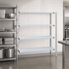 Thumbnail image #3 for Eagle Group EagleGard A4-74-1860E 4-Tier Add-On Wire Shelving Unit, 60"W x 18"D x 74"H, Blue-Green Hybrid Epoxy