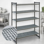 Thumbnail image #3 for Cambro Camshelving® Basics Plus CBU186064V5580 5-Tier Stationary Vented Polymer Shelving Starter Unit, 60W x 18D x 64H, Brushed Graphite