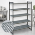 Thumbnail image #3 for Cambro Camshelving Basics Plus 5-Tier Stationary Vented Polymer Shelving Starter Unit, 60W x 18D x 64H, Brushed Graphite