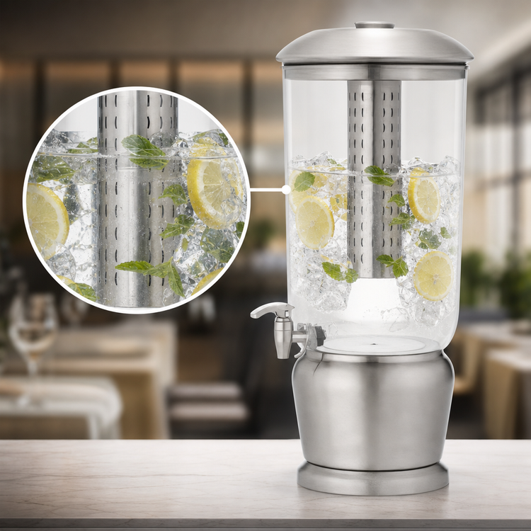 Product image #3 for Cash & Carry 5 Gallon Single Beverage Dispenser with Infuser and Ice Core