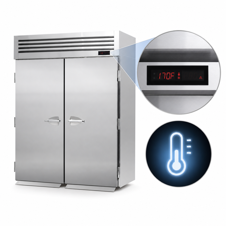 Product image #3 for Turbo Air PRO Series PRO-50H-RT Roll-Through Two-Section Solid Door Heated Cabinet