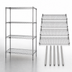 Thumbnail image #3 for Quantum 54 Inch W x 21 Inch D x 86 Inch H 4-Shelf Wire Shelving Starter Kit, 304 Stainless Steel