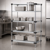 Thumbnail image #3 for Solid Stainless Steel Shelving Starter Kit with 4 Shelves, 72 x 24 x 63 Inches