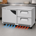 Thumbnail image #4 for Turbo Air Super Deluxe Series 60-1/4 Inch Two-Section Undercounter Refrigerator with 1 Solid Door and 2 Drawers, 14.8 Cu. Ft., Front Breathing Airflow