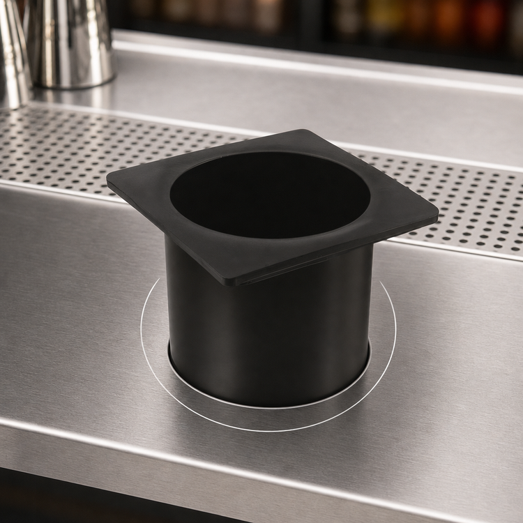 Product image #3 for Bar Maid Round Black Polyethylene Bottle Well