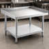 Thumbnail image #3 for 36-Inch Wide x 30-Inch Deep Stainless Steel Equipment Stand with 2-Inch Three-Sided Turn-Up Top