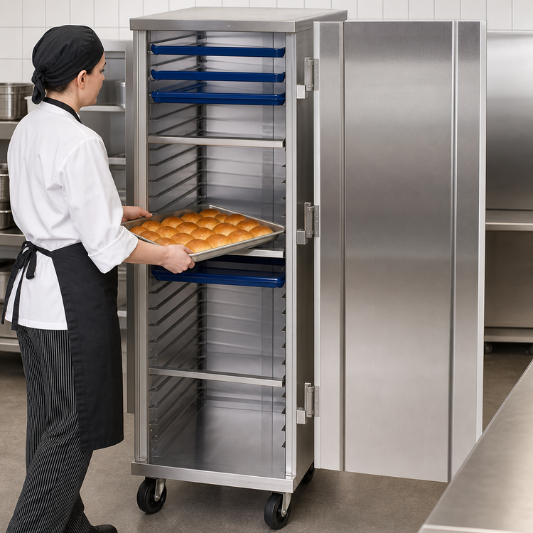 Product image #3 for New Age Lifetime Series 38-Pan Full-Height Mobile Enclosed Aluminum Pan Rack for 18 x 26 Pans