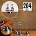 Thumbnail image #3 for Chrome Harp Weighted Number Stand with Round Weighted Base, 2-1/4 Inch Diameter x 18 Inch High