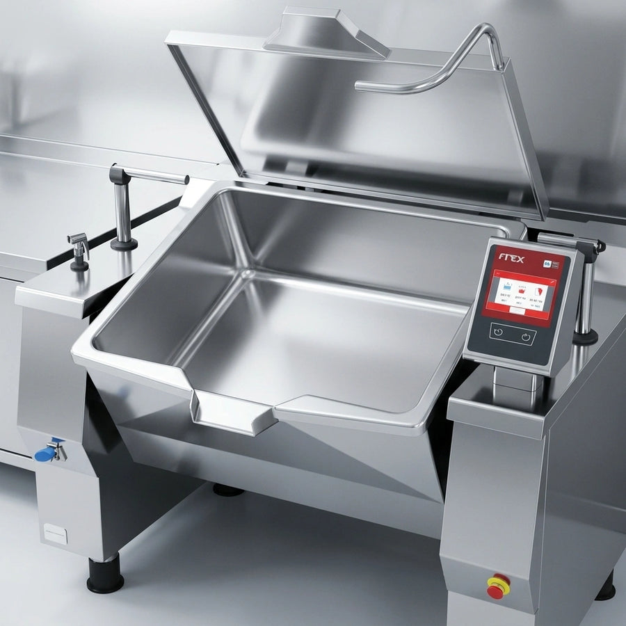 Experience superior durability and effortless cleaning with the robust, high-grade stainless steel cooking vessel, featuring smooth rounded corners and an anti-overflowing lip.