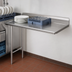 Thumbnail image #3 for Eagle Group Straight Clean Dish Table, Left-to-Right, 30 x 30 Inch, 16-Gauge 304 Stainless Steel Top