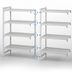 Thumbnail image #4 for Cambro Camshelving Premium 4-Tier Vented Polymer Add-On Shelving Unit, 21 x 42 x 84 Inches