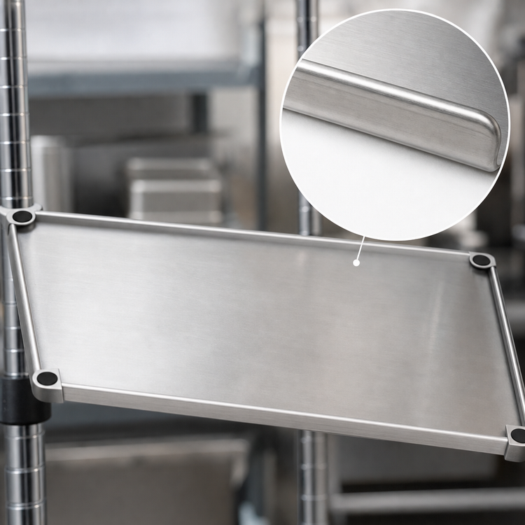 Product image #3 for New Age Adjust-A-Shelf 15 x 42-Inch Solid Aluminum Shelf with Marine Edge, 400 lb Capacity