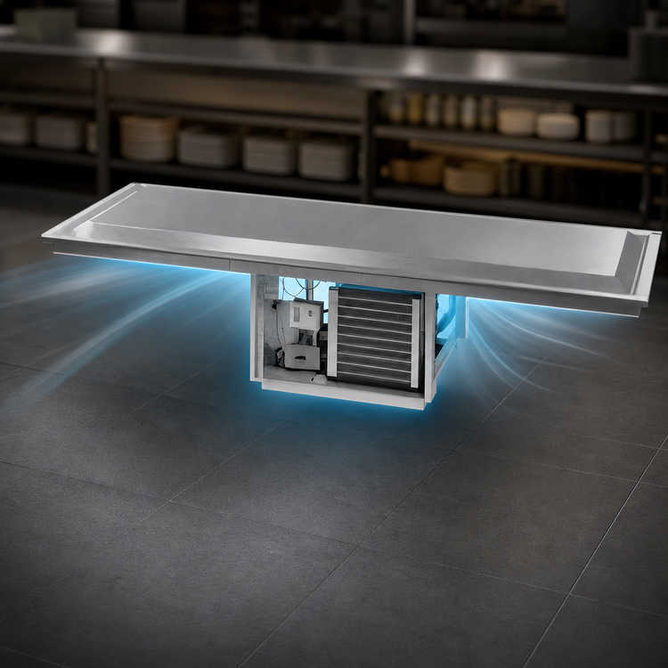 Product image #3 for Delfield 73-Inch Drop-In Self-Contained Frost Top with Stainless Steel Top and R290 Refrigeration