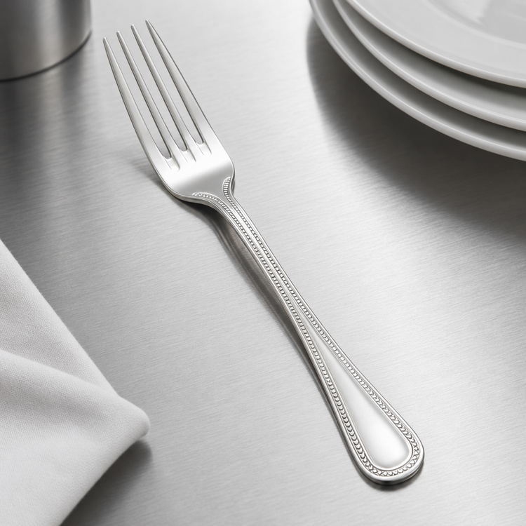 Product image #4 for Winco Deluxe Pearl 7-1/4 Inch Dinner Fork, 18/8 Stainless Steel, Extra Heavy Weight, Mirror Finish