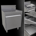 Thumbnail image #3 for Glastender Underbar Drainboard Cabinet Base with Hinged Door, 24 x 19 Inches, Stainless Steel