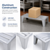 Thumbnail image #3 for Channel Manufacturing Lifetime Series Aluminum E-Channel Dunnage Rack with Gusset Legs, 54 x 24 x 12 Inches