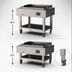 Thumbnail image #3 for Evo Elevation 40E Adjustable-Height Stainless Steel Equipment Cart with Dry Storage Shelf and Casters