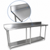 Thumbnail image #3 for BK Resources 84-Inch x 24-Inch Commercial Stainless Steel Work Table with 5-Inch Backsplash and Adjustable Undershelf