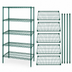 Thumbnail image #3 for Quantum 5-Shelf Wire Shelving Starter Kit, 48-Inch W x 36-Inch D x 86-Inch H, Green Epoxy Finish