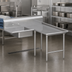 Thumbnail image #3 for John Boos Pro-Bowl Island L-Shaped Soiled Dishtable with Pre-Rinse Sink Bowl, 60