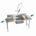 Thumbnail image #3 for 48-Inch Straight Soiled Dishtable with 20 x 20 x 8 Pre-Rinse Sink, Right-to-Left, Galvanized Legs
