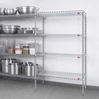 Thumbnail image #3 for Eagle Group A4-74-2430S 4-Tier Add-On Wire Shelving Unit, 30"W x 24"D x 74"H, Stainless Steel Finish