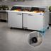 Thumbnail image #3 for Turbo Air PRO Series 2-Section Mega Top Sandwich/Salad Prep Table with Slide-Back Lid, 30-Pan, 72-5/8-Inch Wide