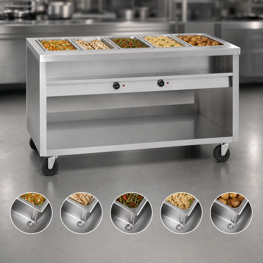 Five Sealed Hot Food Wells