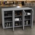 Thumbnail image #3 for Glastender 72-Inch Three-Section Non-Refrigerated Back Bar Dry Storage Cabinet with Solid Hinged Doors