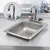 Thumbnail image #3 for BK Resources One-Compartment Drop-In Sink with Lead-Free Faucet and Basket Drain, 10 x 14 Inch Bowl