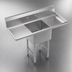 Thumbnail image #3 for Krowne Royal Series 1-Compartment Commercial Sink with Left and Right Drainboards