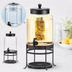 Thumbnail image #3 for Cal-Mil Soho 2 Gallon Glass Beverage Dispenser with Infusion Chamber, Spigot, and Drip Tray