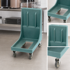 Thumbnail image #4 for Cambro Camdolly® CD100H401 Open-Frame Beverage Server Dolly with Handle, 350-lb Capacity, Slate Blue, 5-Inch Casters