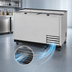 Thumbnail image #3 for Turbo Air Super Deluxe 50-Inch Wide Glass Chiller & Froster with Top Sliding Lids and Self-Cleaning Condenser