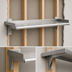 Thumbnail image #3 for Eagle Snap-n-Slide Wall-Mounted Shelf, 48-Inch W x 12-Inch D, Rolled Front Edge, 16-Gauge 430 Stainless Steel