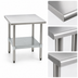 Thumbnail image #3 for Eagle Group 24 Inch x 24 Inch x 24 Inch Stationary Mixer Stand with Stainless Steel Top and Galvanized Undershelf
