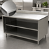 Thumbnail image #3 for BK Resources Open Front Chef Table Cabinet Base with 5-Inch Back Riser, 60 x 36 Inches