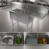 Thumbnail image #3 for John Boos Pro-Bowl Freestanding 2-Compartment Sink with Left and Right Drainboards, 18