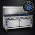Thumbnail image #3 for Imperial Pro Series 72-Inch Gas Restaurant Range with 12 Open Burners and 2 Standard Ovens
