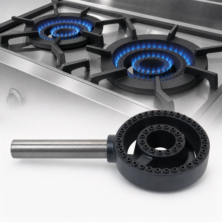 Product image #3 for Town Equipment 2-Ring Burner/Nipple Assembly for SR-18 Commercial Gas Range