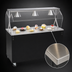 Thumbnail image #3 for Vollrath 2-Series Affordable Portable 60-Inch Mobile Utility Station with Illuminated Buffet Breath Guard and Open Storage Base
