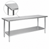 Thumbnail image #4 for 72 Inch x 30 Inch Stainless Steel Prep and Work Table with Undershelf