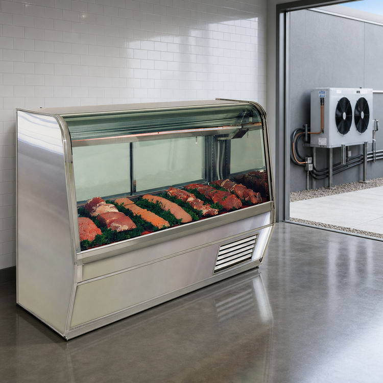 Product image #3 for Howard-McCray 32E Series 74-Inch Remote Single Duty Red Meat Service Case with LED Lighting