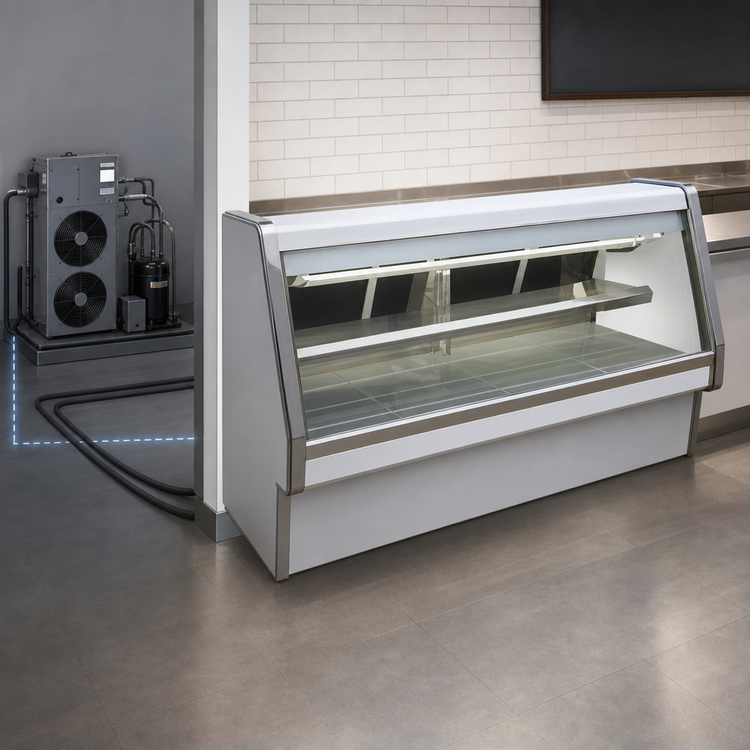Product image #3 for Howard-McCray 34E Series 52-1/2-Inch Remote Full-Service Deli Meat & Cheese Case with Straight Glass Front, Stainless Steel, LED
